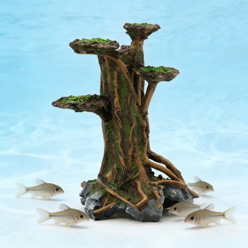 Aquarium Planted Wood - Décoration d'aquarium en résine : Arbre
