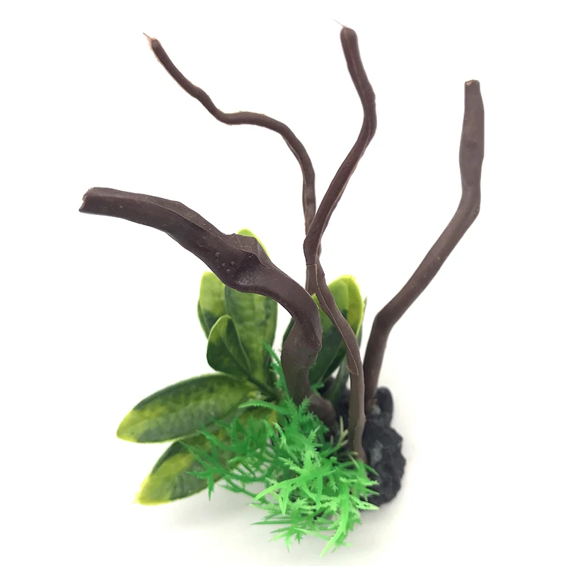 Aquarium Planted Wood - Décorations d'aquarium de poisson simulé, bois
