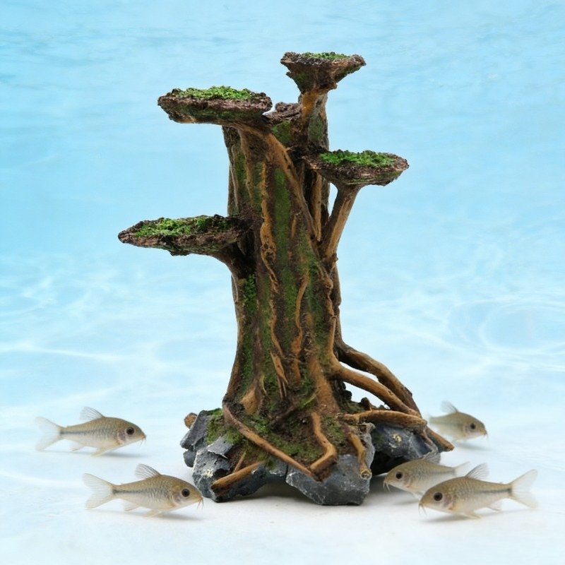 Aquarium Planted Wood - Décoration d'aquarium en résine : Arbre
