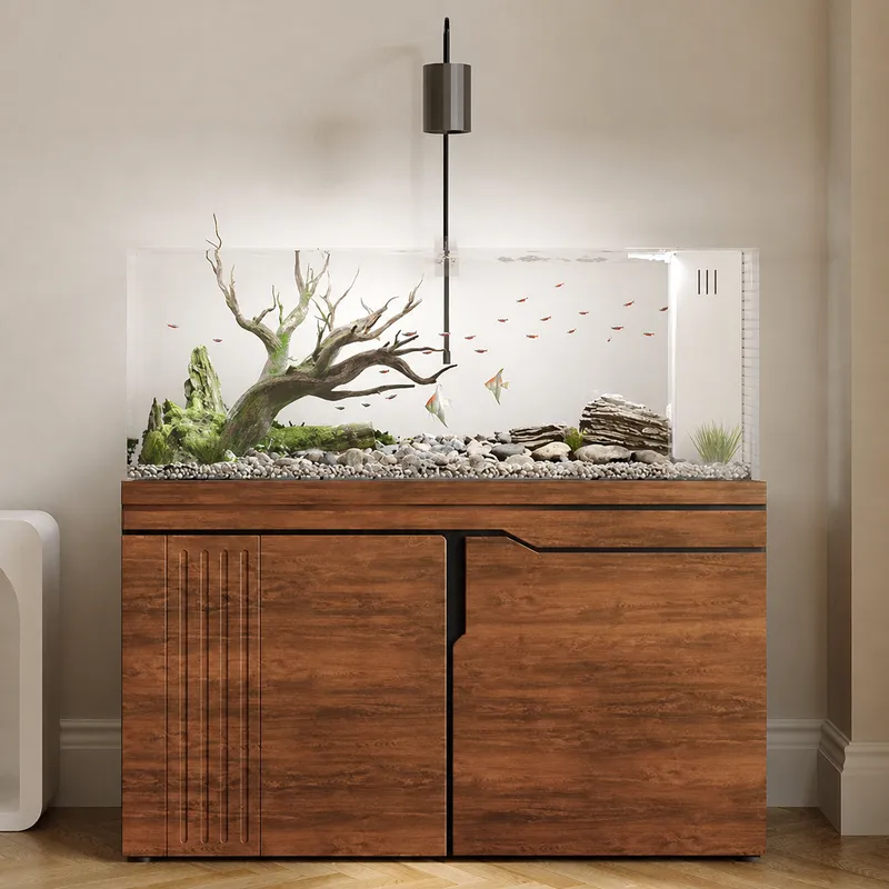 Grand aquarium en verre ultra- - Aquarium Planted Wood avis et prix